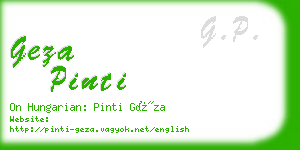 geza pinti business card